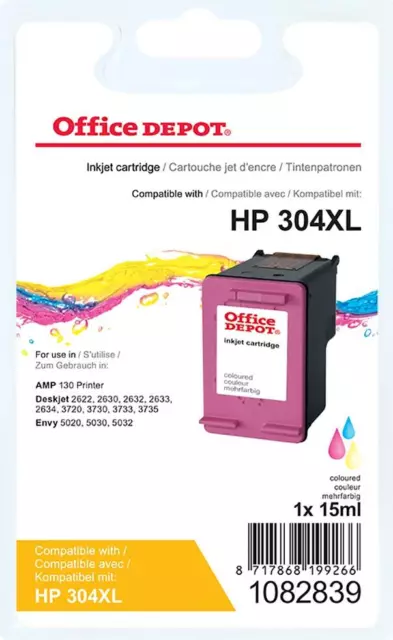 Cartouche d'encre Compatible HP 304 XL Couleur office dépot