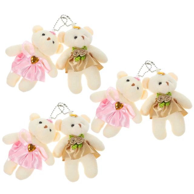 6 Pcs Poupée Ours Articulée De Mariage Décorations Gâteau D'ours