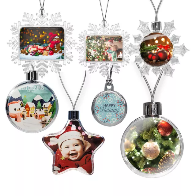 Sublimation Blank Plastic Christmas Bauble Gifts for Heat Transfer Printing
