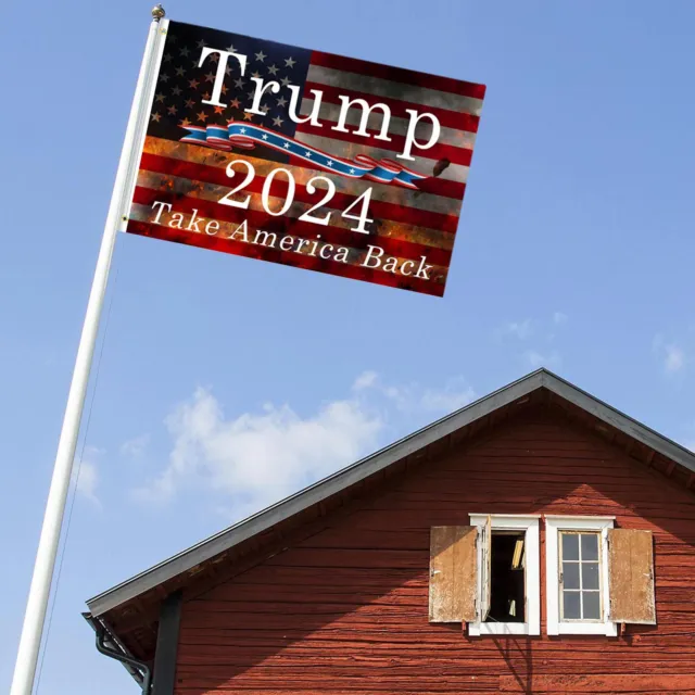 Single Sided Trump 2024 Flag Take America Back 3x5 Foot Indoor Outdoor Banner