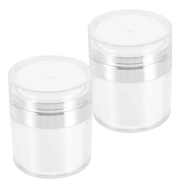 2 Pack Airless Cosmetic Containers - Refillable Jars & Bottles-NP
