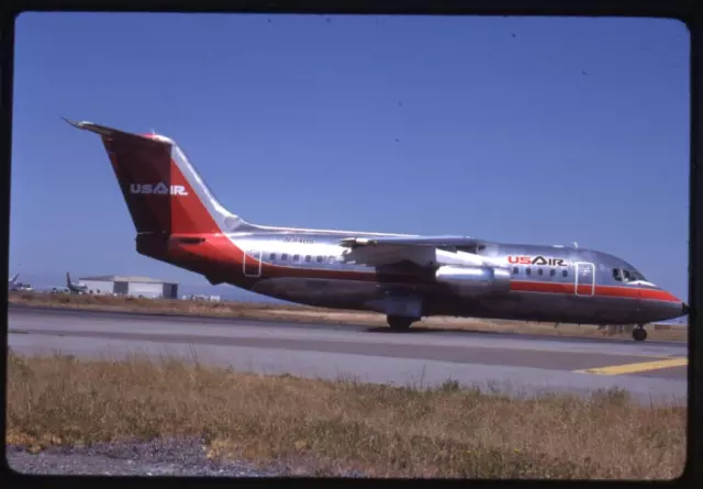 35mm AIRCRAFT SLIDE N184US  BAe-146-200A, USAir DATED 1986 #7016