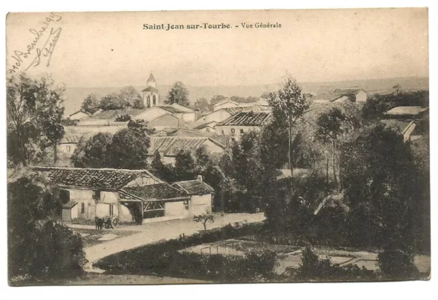 Saint Jean sur Peat (51) General view. CPA written in 1915.
