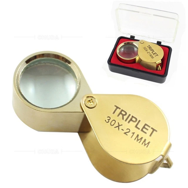 Étui loupe loupe loupe à œil loupe loupe loupe en métal rangement 30 x plian