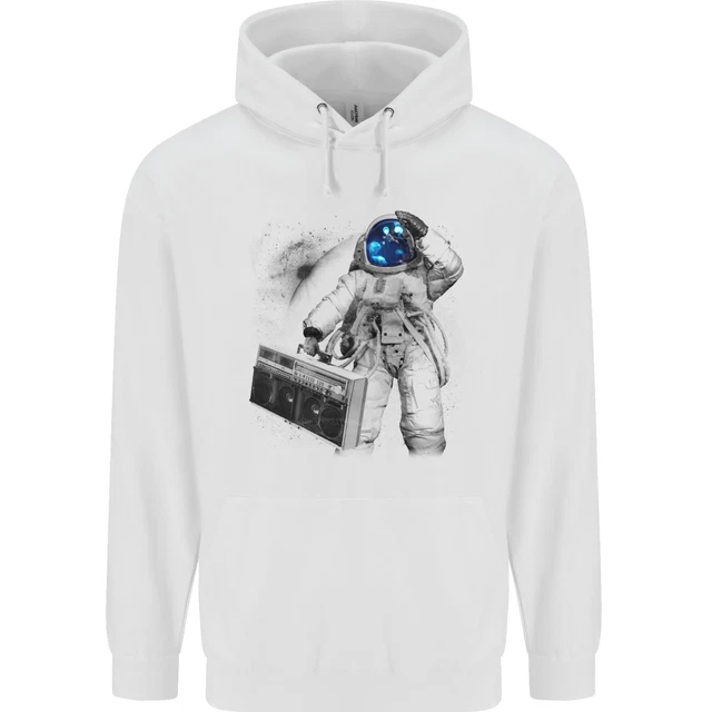Felpa con cappuccio Space Ghetto Blaster Astronaut musica bambini