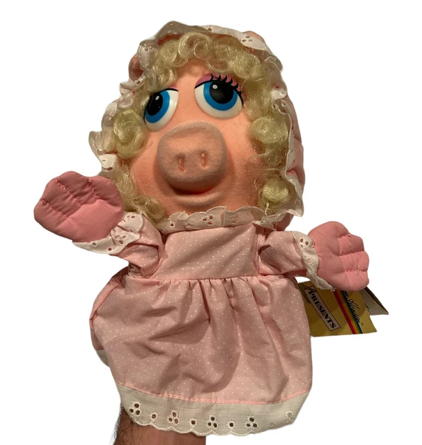 vtg 1988 Dakin Muppet Baby Miss Piggy Hand Puppet Rare Pig