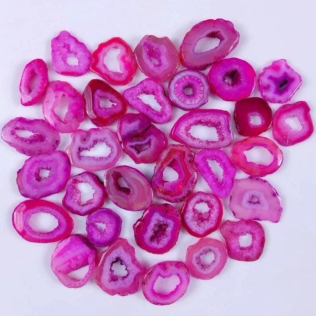 Dyed Pink Solar Quartz Drusy Mix Wholesale Lot Loose Gemstone