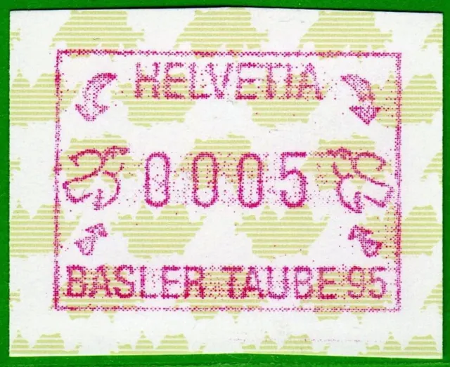 1995 Schweiz Suisse ATM 6 Basler Taube / 5 Rp. ** Frama Automatenmarken
