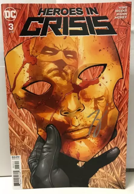 Sdcc 2019 Dc Heroes En Crisis #3 Signé Par Tom King Avec COA