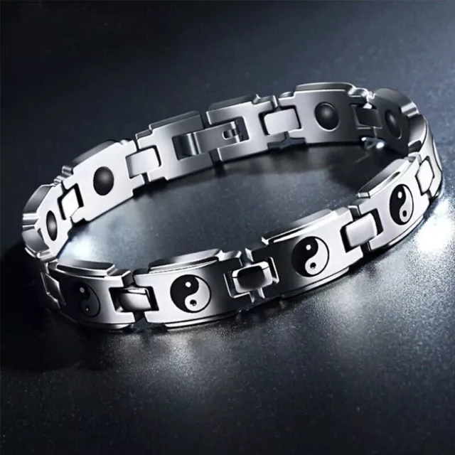 Nuevo brazalete de acero al titanio Tai Chi tendencia para hombre y mujer