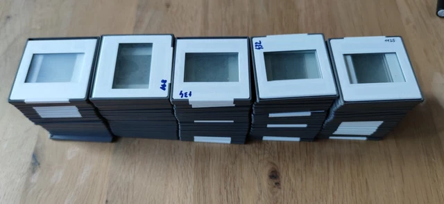 100 Stück Klapprahmen verglast 24x36 5x5 Glasrahmen Antinewton KB Diarahmen