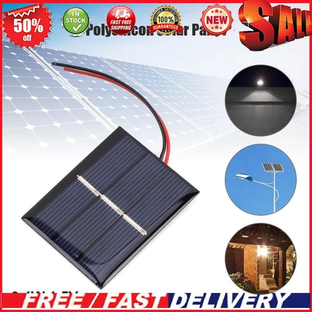 0.4W 1.5V POLYSILICON Solar Epoxy Panel with Wire Mini Solar System DIY ...