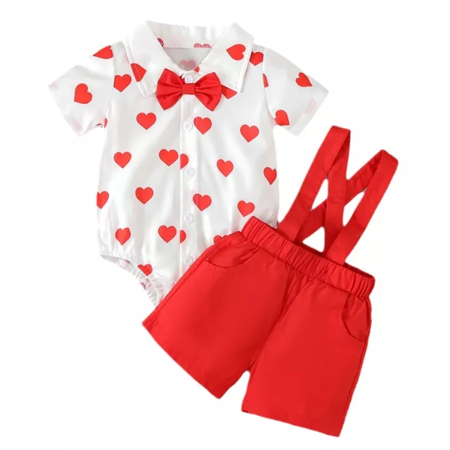 Baby Bodysuit Bottoms Valentines Day Outfit Wedding Romper Set 3-24M Newborn