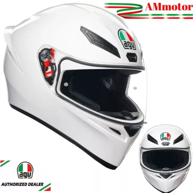 Casque Agv K1 S White Intégral De Moto Taille S 55 56 HELMET E02206