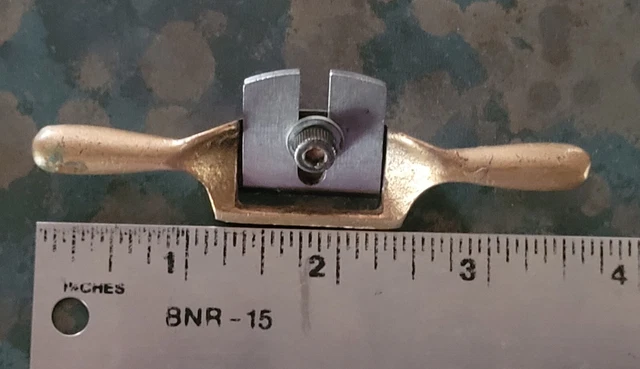 Miniature brass / bronze spokeshave tool woodworking tool mini spoke shave