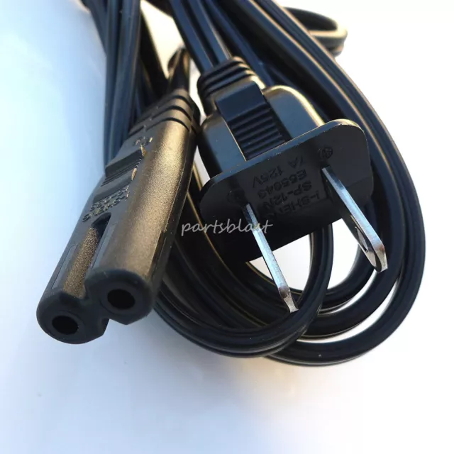 HQRP AC Power Cord 6ft Long Compatible with Brother PE400D, PE8200, PE8500,  PQ1300, PQ1500S, PS1950, PS2100, RS240, RS250 Sewing Machine Mains Cable