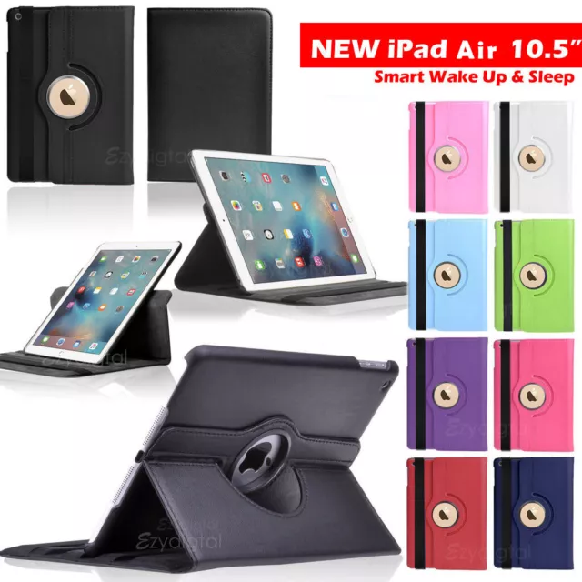 360°Rotating Smart Wake Up Flip Leather Case Cover For Apple iPad Air 10.5"