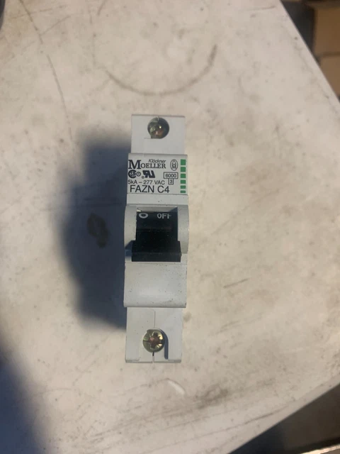 KLOCKNER MOELLER FAZN C4 5kA 277VAC 1 POLE CIRCUIT BREAKER