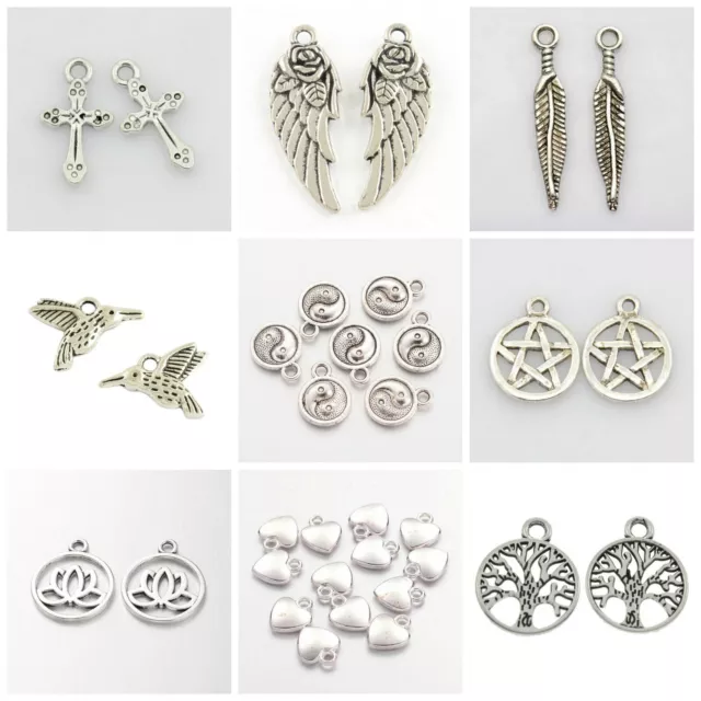 Tibetan Silver Charms Pendants Jewellery Card Making Crafts LOT 1