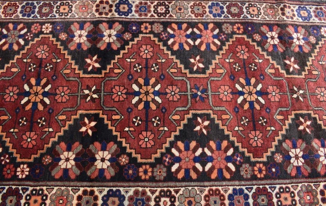 3'6 x 10 S Antique Vintage Tribal Handmade Wool Runner Oriental Carpet Area Rug