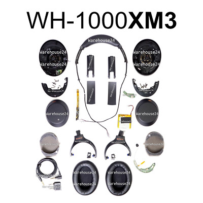 Replacement Slider Cover Parts For Sony WH-1000XM3 Headphones – Outer & Inner Pair (Black) – Third-Party Compatible