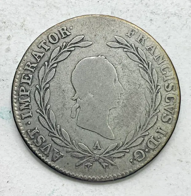 1825 A 20 Kreuzer Silver Austria