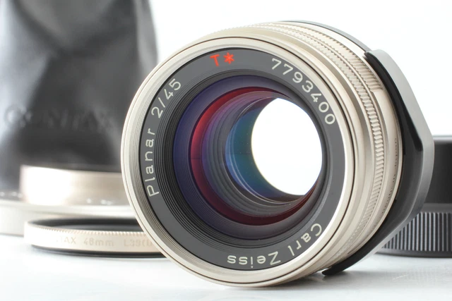 [ Top MINT / HOOD ] Contax Carl Zeiss Planar T* 45mm F2 For G1 G2 From JAPAN