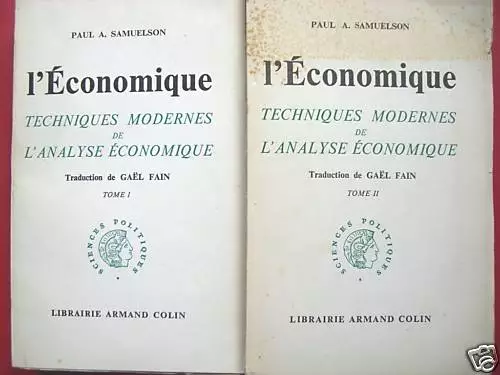 L'economique Techniques De L'analyse Paul A.samuelson