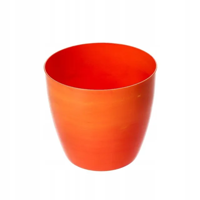 KADAX Maceta, Maceta, Maceta de plástico, Redonda, 14 cm, Naranja