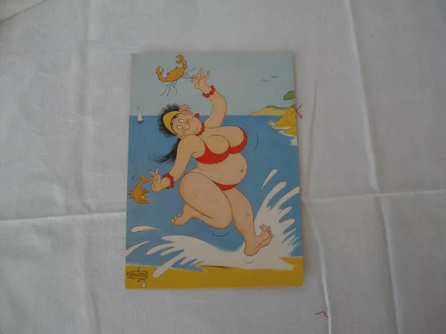 DUBOUT - Carte postale - Pastorelly la baigneuse