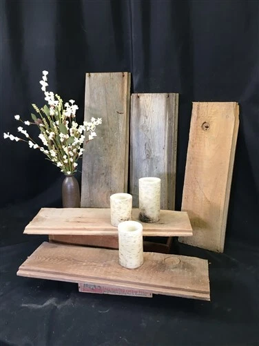 5 Barn Wood Reclaimed Planks, Wall Siding Boards, Rabbet Edge Lumber A59,