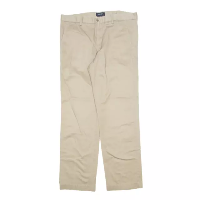 DOCKERS D1 Khaki Trousers Beige Slim Straight Mens W36 L32