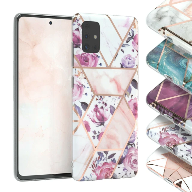 Eazy Coque pour Samsung Galaxy A51 Imd Marbre Silicone Etui Téléphone Portable