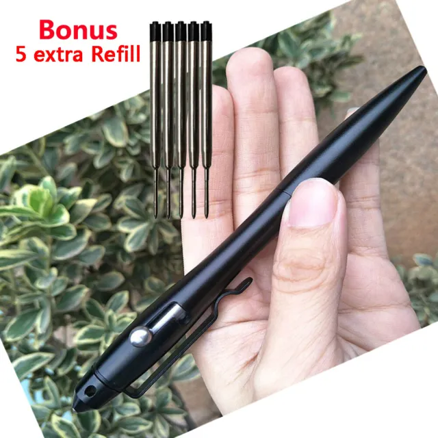 Aluminum Bolt Action Ballpoint Pen Pocket Ball Pen Office Signature Outdoor EDC