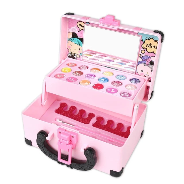 Niña Belleza Maquillaje Lavado Barra Retro Maquillaje Juguete Auténtico Kit de Maquillaje