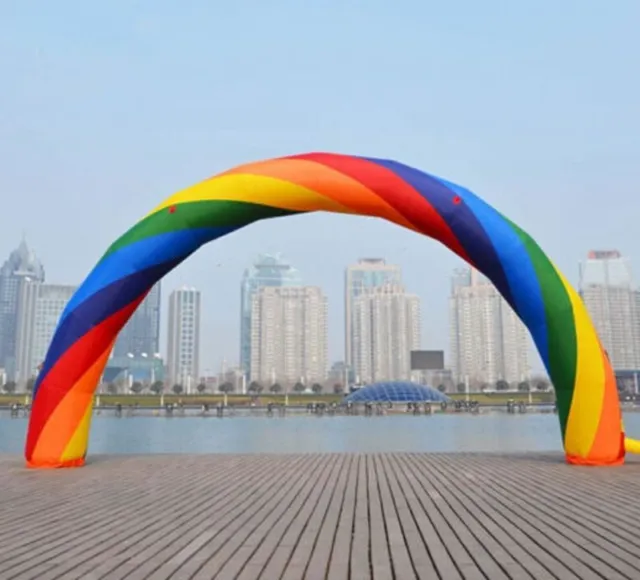 Brand New Discount 10m Inflatable Rainbow Arch without Fan bi