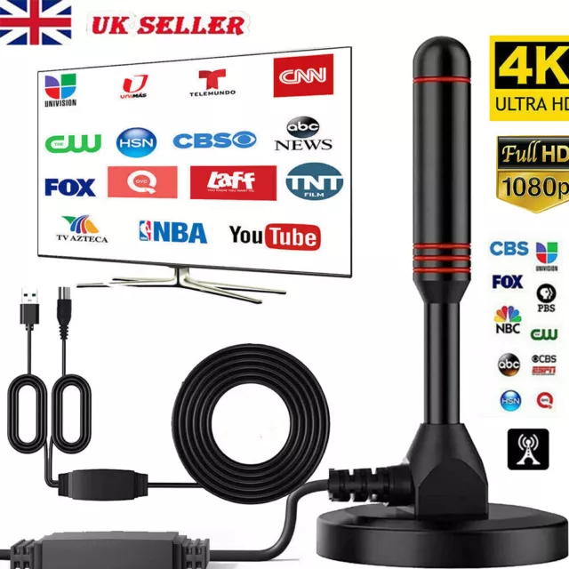 300 Miles Upgraded TV Antenna Digital HD Antenna Indoor HDTV 1080P 4K Long Range