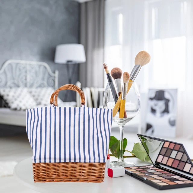 Canvas Tote Bags Rattan Canvas Tote Straw Purses Women Fashion 3