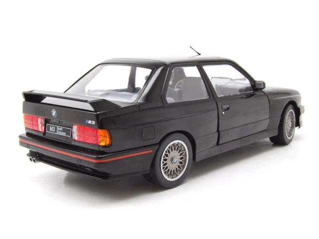 BMW M3 E30 Evo Sport 1990 Noir Maquette de Voiture 1:18 Solido 2