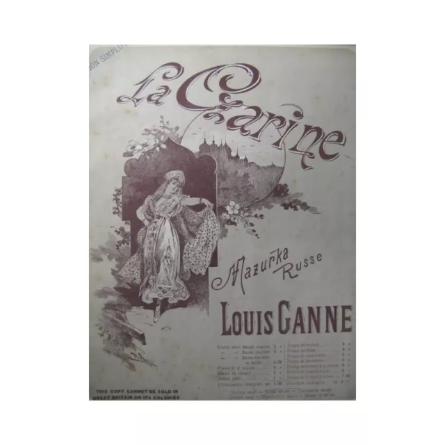 GANNE Louis La Czarine Piano 1891
