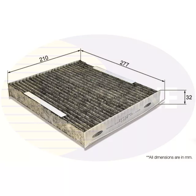 Genuine Comline Interior Activated Carbon Cabin Pollen Filter - EKF104A