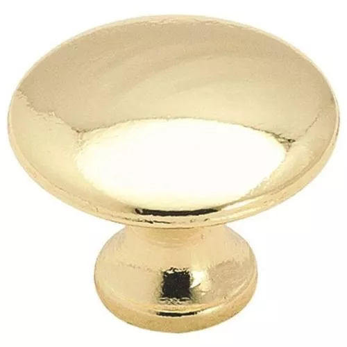 Amerock 255PB Allison Round Cabinet Knob, 1-1/4", Polished Brass (5 PACK)