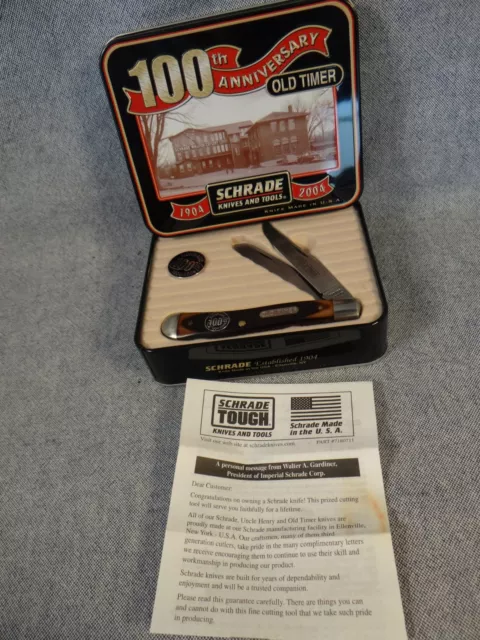 Vintage Schrade Old Timer 100th Anniversary Knife Made in U.S.A. BNIB!