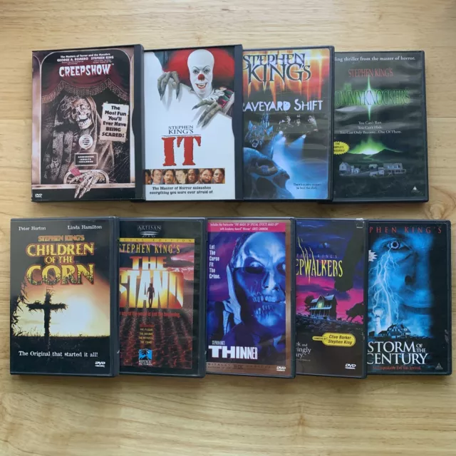 STEPHEN KING DVD Horror Lot Bundle - 9 Movies - 9 Disc $27.99 - PicClick