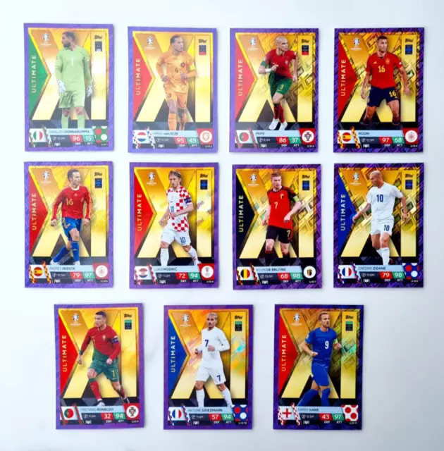 TOPPS Match Attax UEFA EURO 2024 - Ultimate XI -- U XI 1-11 -- PURPLE SAPPHIRE