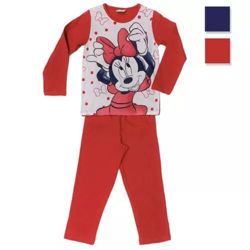 Pyjamas Officiel Disney Minnie Souris Manches Longues Fille 3319