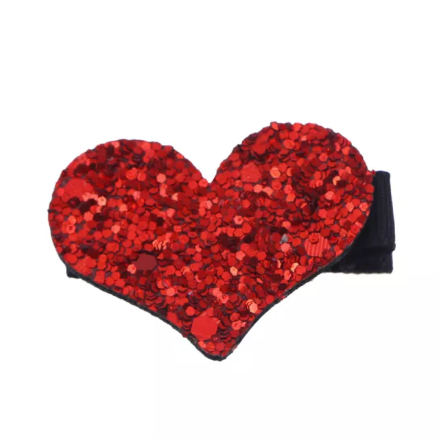 Snap Clip Sequin Hairpin Sequins for Daily Life Heart-shaped