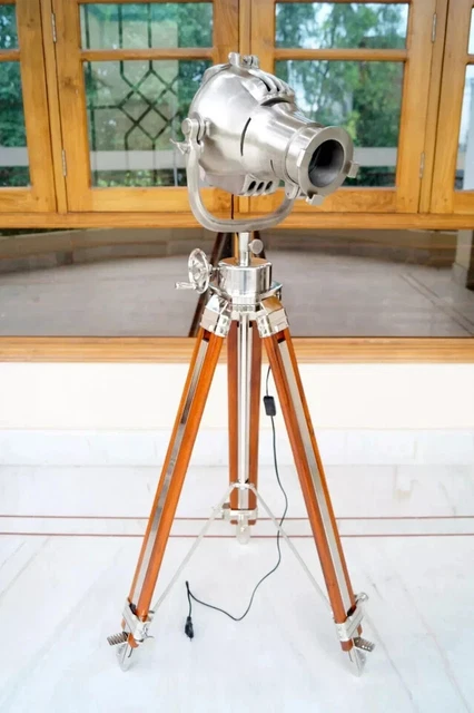 Nautical Tripod Floor Lamp MARITIME LAMP WITH Wooden Tripod
