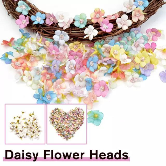 2cm Daisy Artificial Flowers Head Small Silk Multicolor Flower Crown>`~ V8R2