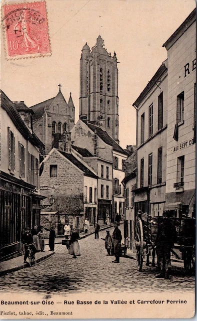 95 BEAUMONT SUR OISE - rue basse de la vallee & carrefour